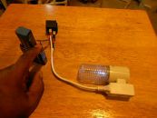 Image: Using a 24V relay switch, three 9V batteries and a power outlet, I whipped this up in about 20 minutes - AC power in a pinch...