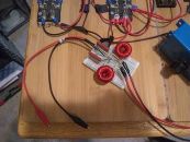 Image: Before the power test, I added clip leads to the tank circuit load taps...