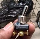 Image: 15A SPDT On-Off-On toggle switch for the mobile power plant control panel, picked up along with the steel cart wheels...