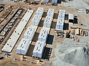 The Moss Landing battery storage project under construction near Monterey, California in October. Image - from video courtesy of EKM Metering...