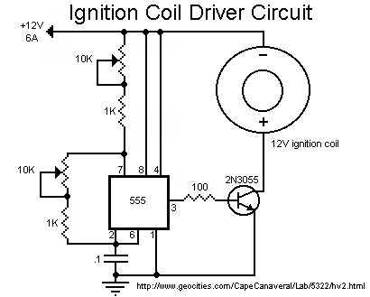 Image: Diagram found on Instructables page Super Simple Ignition Coil Drivers...