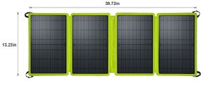 TOne example of a 40W portable solar panel for a bikepacking solar system...