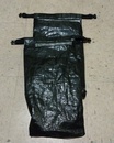 I forgot I had these two scraps of black tarp left over, so I made a couple simple dry bags to replace the liquor store plastic bags for use in Scout mode...