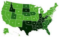 Map showing states where abortion pills are available, restricted, or banned...