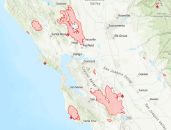 Image: Last week's Calfire map with the three wildfires closest to SF, all caused by lightning, now contained...
