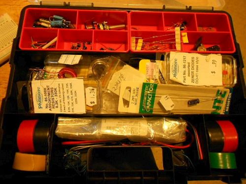 Image: My portable junk drawer for electronic parts...