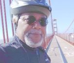 Bridge selfie on a beautiful morning where bikes had lots of room with very few pedestrians...