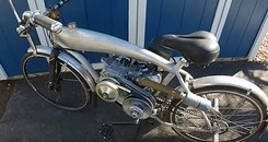 A custom G Bike with a Honda GX 120 engine installed, along with other modifications, from the video 'This Motorized Bike is ILLEGAL... But They Don't Care!', a commentary after the 3-part video series 'Making a Honda GX120cc Motorized Bike' by Ben Carano...