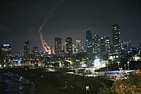 The Iranian army launches retaliatory strikes following Israel’s attacks on Iran’s various cities, in Tel Aviv, Israel on June 13, 2025. (Saeed Qaq – Anadolu Agency)...
